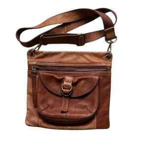 Fossil Women’s Brown Leather Crossbody Bag Purse
